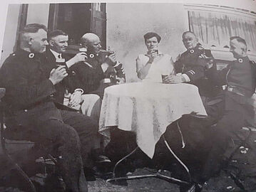 Einige Gründer der Sanitätskolonne Troisdorf: Georg Hopf, Theo Naujoks, Johann Staffel, Jakob Reuten und Wilhelm Lechte