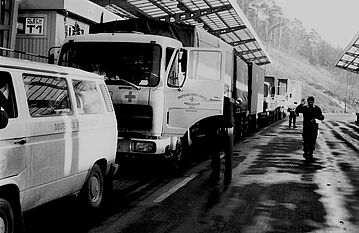 Hilfstransport von Meckenheim nach Russland, mit Helfern aus Troisdorf 1990 